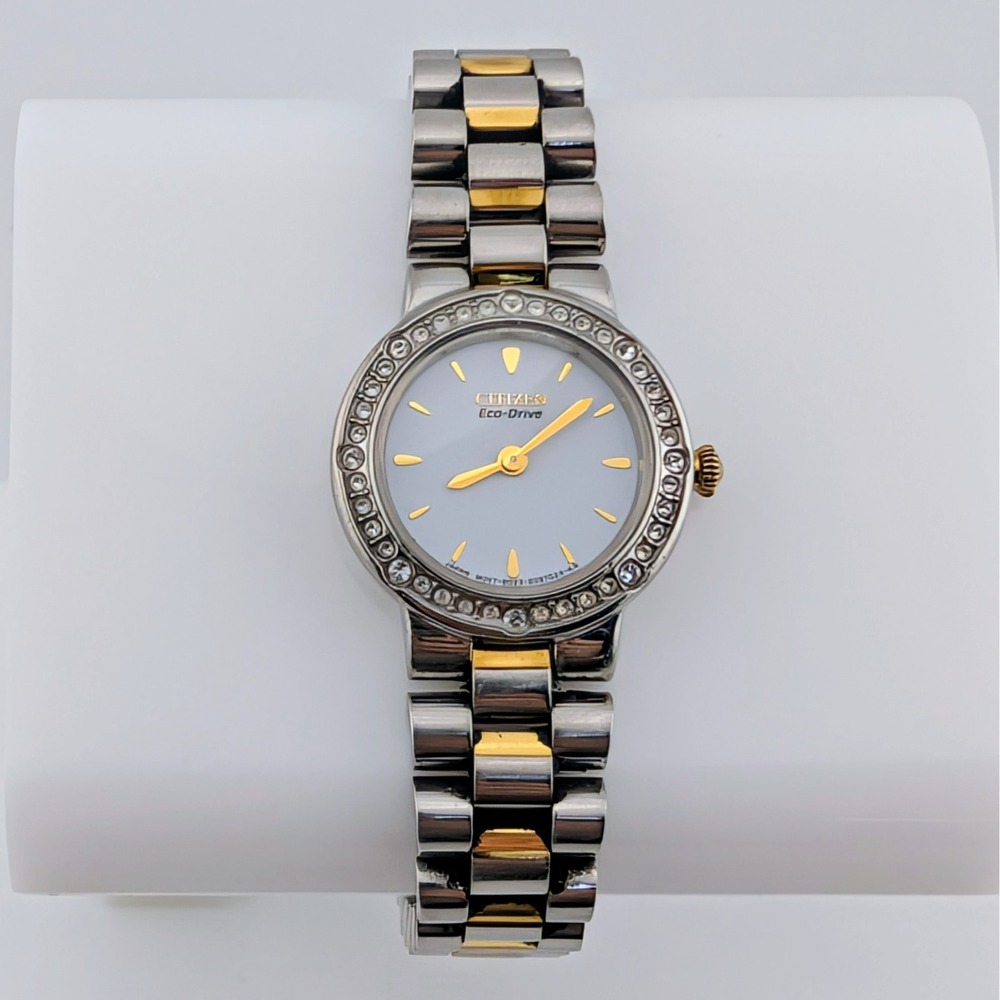 Citizen Eco-Drive B023-S065003 Women's Swarovski Crystal Bezel Two-Tone Watch